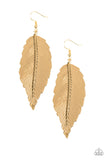 Lookin For A Flight - Gold Paparazzi Earrings