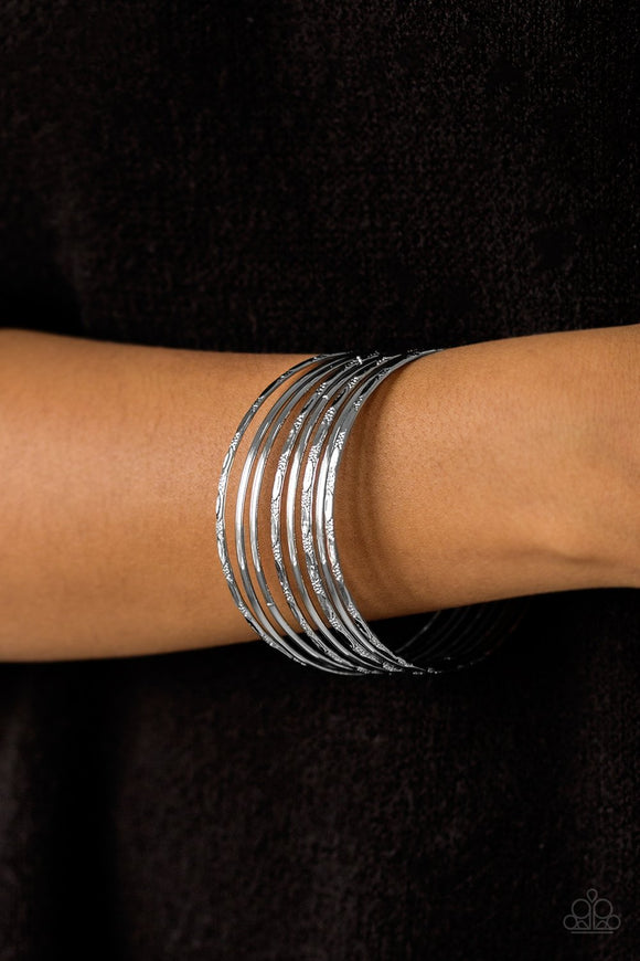 Magnificent Gleam - Silver Paparazzi Bracelet