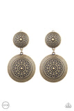 Magnificent Medallions - Brass Clip-on Paparazzi Earrings