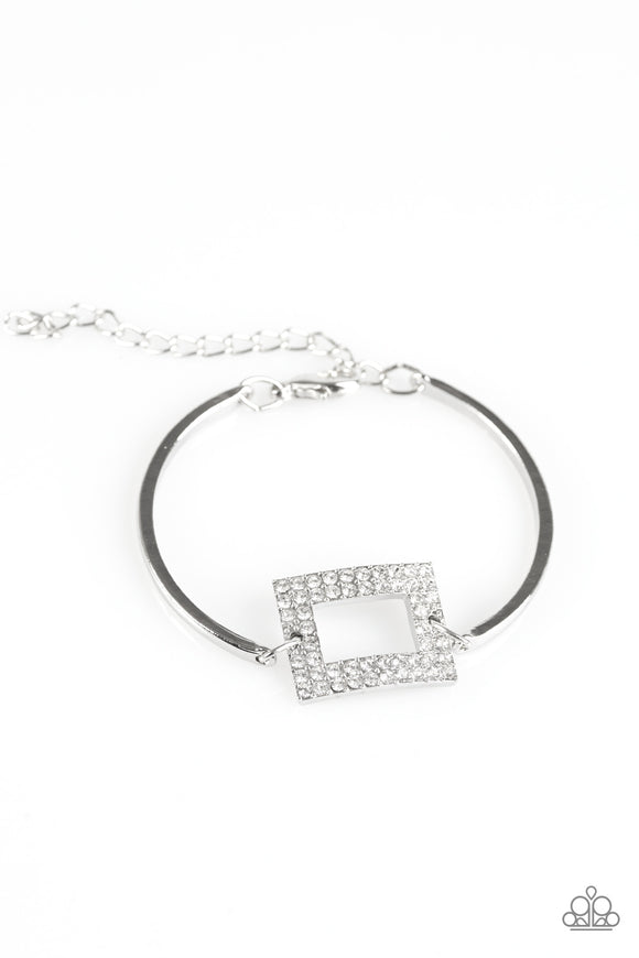 Main Street Metro - White Paparazzi Bracelet