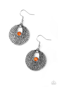 Majestically Mayan - Orange Paparazzi Earrings