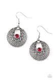 Majestically Mayan - Red Paparazzi Earrings