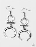 Majestically Moon Child - Silver Paparazzi Earrings