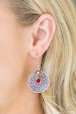 Majestically Mayan - Red Paparazzi Earrings