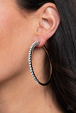 Making Rounds - White Bling Paparazzi Earrings