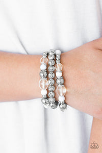 Malibu Marina - White Paparazzi Bracelet