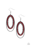 Marry Into Money - Red Paparazzi Earrings