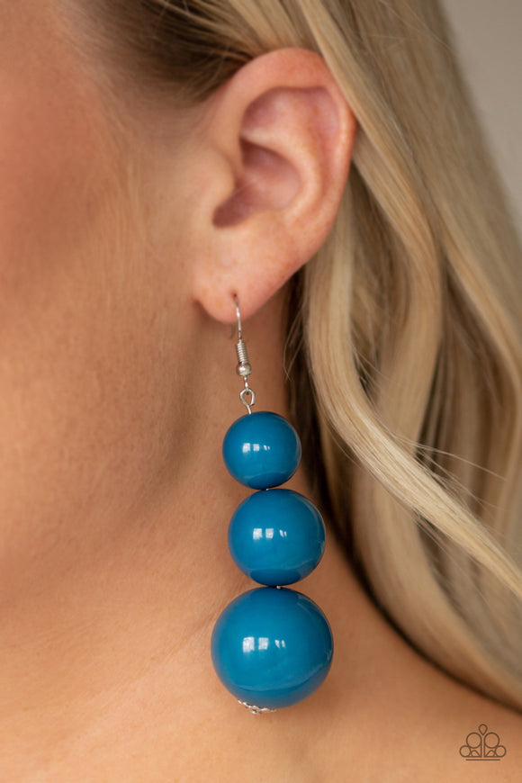 Material World - Blue Paparazzi Earrings