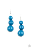 Material World - Blue Paparazzi Earrings