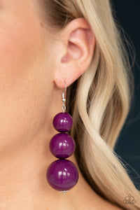 Material World - Purple Paparazzi Earrings