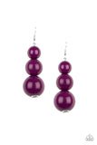 Material World - Purple Paparazzi Earrings