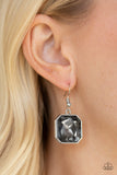 Me, Myself, and IDOL Black - Silver Paparazzi Earrings