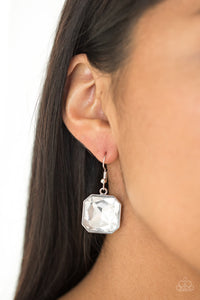 Me Myself and IDOL - White Bling Paparazzi Earrings