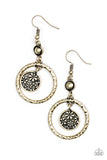 Meadow Gardens - Brass Paparazzi Earrings