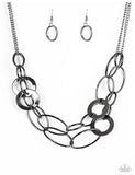 Metallic Maverick - Gunmetal Paparazzi Necklace