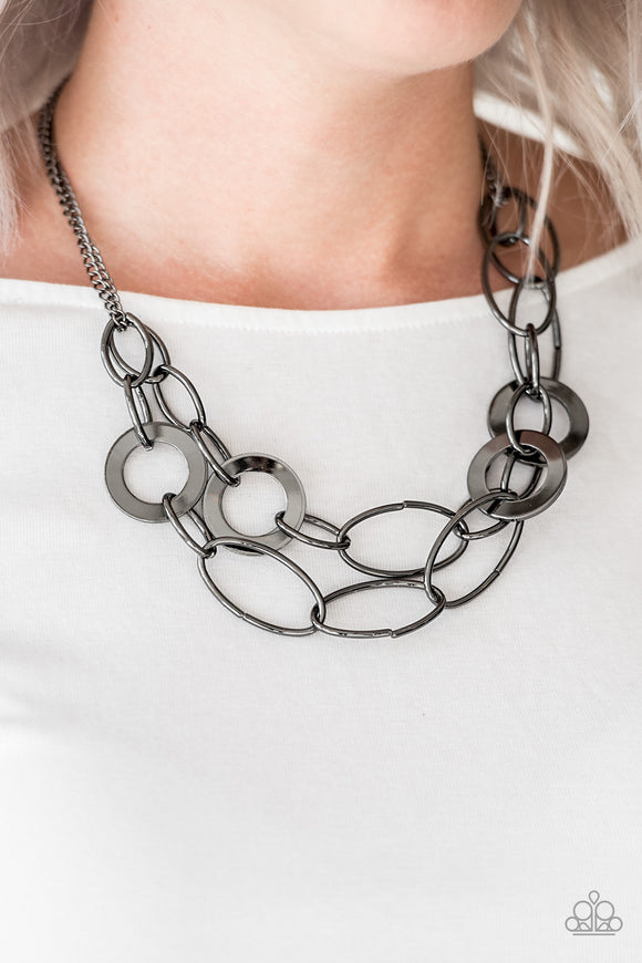 Metallic Maverick - Gunmetal Paparazzi Necklace