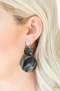 Miami Mariner - Black Paparazzi Earrings