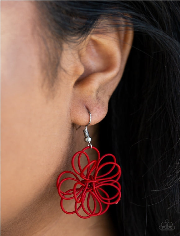 Midsummer Magic - Red Paparazzi Earrings