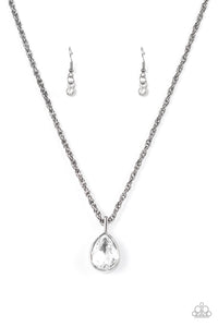 Million Dollar Drop - Gunmetal Paparazzi Necklace