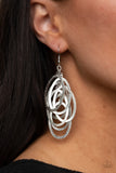 Mind OVAL Matter - Silver Paparazzi Earrings