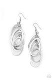 Mind OVAL Matter - Silver Paparazzi Earrings