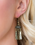 Miss By A Nile - Brass Paparazzi Earrings