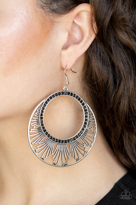 Mod Mood - Black Paparazzi Earrings