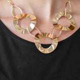 Modern Mechanics - Gold Paparazzi Necklace