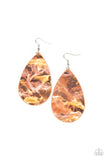 Mosaic Chic Multi - Brown Leather Paparazzi Earrings