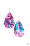 Mosaic Chic Multi - Pink Leather Paparazzi Earrings