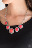 Mountain Roamer - Red Paparazzi Necklace