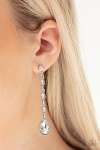 Must Love Diamonds - White Bling Paparazzi Earrings