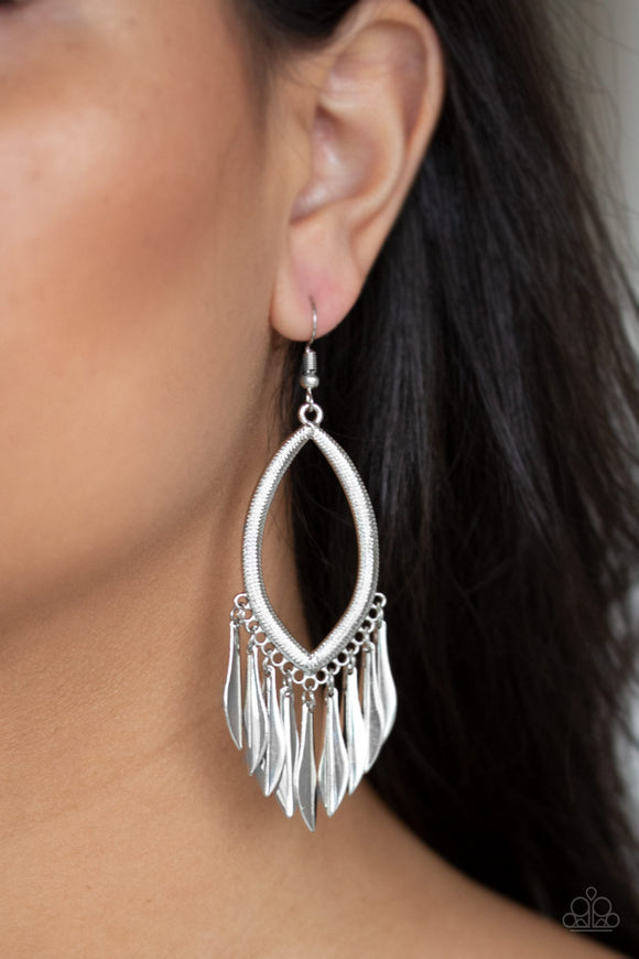 My FLAIR Lady - Silver Paparazzi Earrings