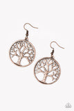 My Treehouse Is Your Treehouse - Copper Paparazzi Earrings