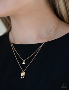 Not Your Damsel - Gold Paparazzi Necklace