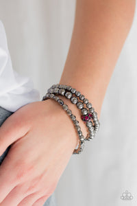 Noticeable Noir - Pink Paparazzi Bracelet