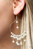 Now On Broadway - White Paparazzi Earrings