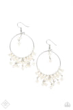 Now On Broadway - White Paparazzi Earrings