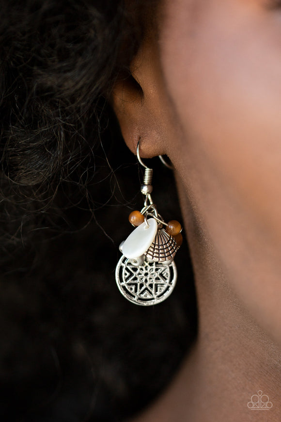 Ocean Oracle - Brown Paparazzi Earrings