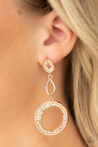 On The Glamour Scene - Gold Paparazzi Earrings