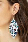 Once a CHEETAH Always a CHEETAH - Yellow Leather Paparazzi Earrings