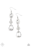 Once Upon a Twinkle - White Bling Paparazzi Earrings