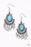 Onward and Westward - Blue Paparazzi Earrings