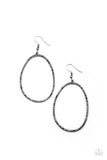 OVAL-ruled!- Black Paparazzi Earrings