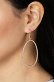 OVAL-ruled - Gold Paparazzi Earrings