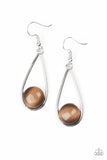 Over The Moon - Brown Paparazzi Earrings