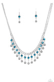 Pageant Queen - Blue Paparazzi Necklace