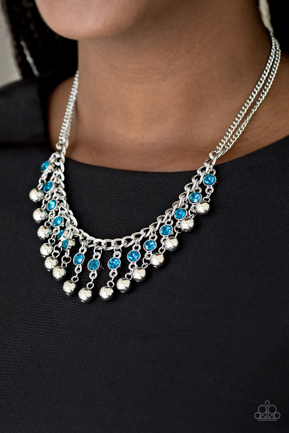 Pageant Queen - Blue Paparazzi Necklace