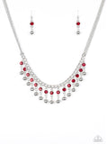 Pageant Queen - Red Paparazzi Necklace