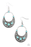 Paleo Paradise - Blue Paparazzi Earrings